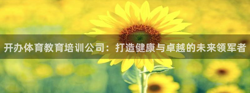 焦点娱乐平台例7O777：开办体育教育培训公司：打造