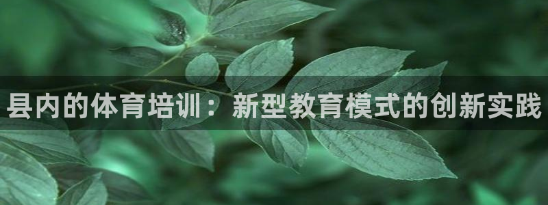 焦点娱乐官方网站首页下载手机版：县内的体育培训：新型